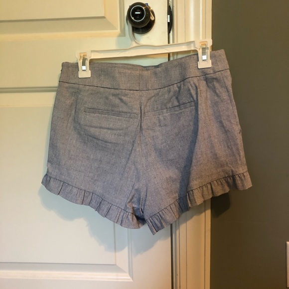 Gray Loft Shorts with Ruffle - Picture 2 of 3